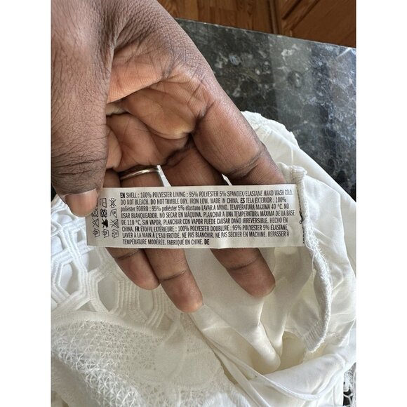 Endless Rose All Over Eyelet Mermaid Dress Floral Open Back V Neck Wedding NWT - Picture 13 of 13